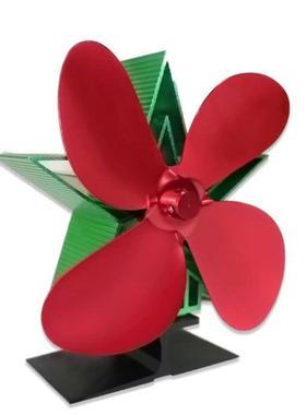 Heat Powered Stove Fan Fireplace Stove Fan 4-Blade Heat Dist