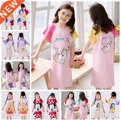 Unicorn Cotton Nightdress Baby Girls Pajamas Dresses Childre