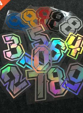Arabic Numbers Decorative Paster Car Racing Motorcycle Head