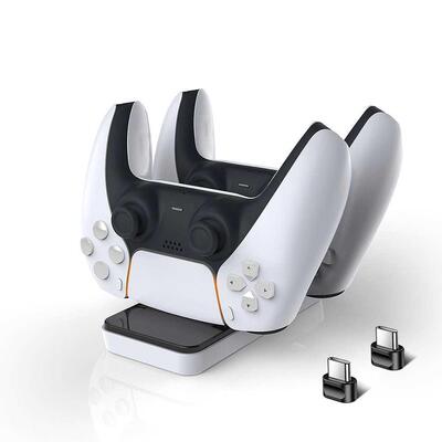 New PS5 Controller Charger Dual USB Charging Dock Station De
