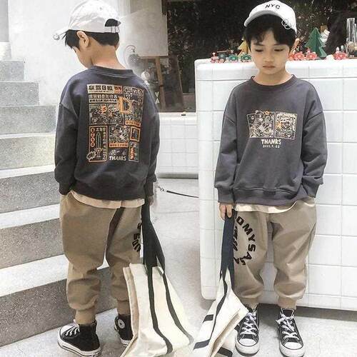 Male Children's Clothing Boys Costume Cotton Suit Sweats