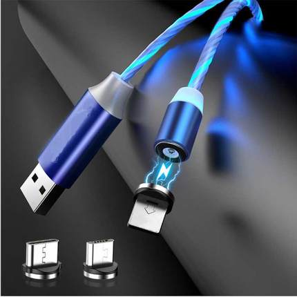 Magnetic Glow LED Lighting Fast Charging USB Cable for Xiao