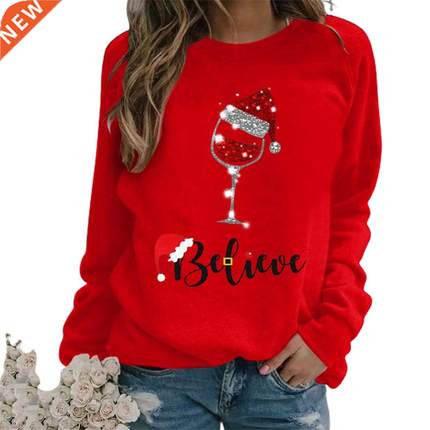 HOT SALES！！！New Arrival Fashion Women Christmas Print O-N