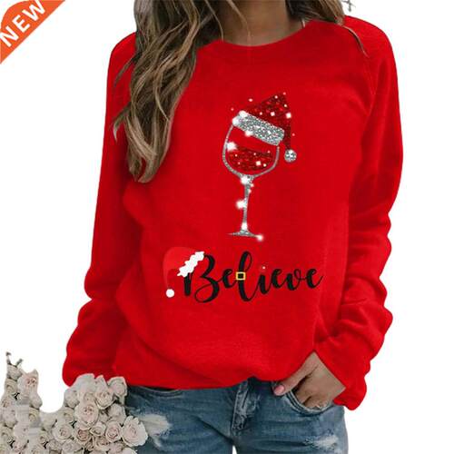 HOT SALES！！！New Arrival Fashion Women Christmas Print O-N