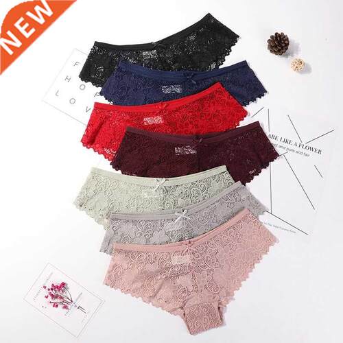 3 Pcs Panties for Woman Underwear Sexy Lace Breathable Soft