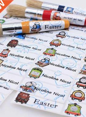 Cute Robot Boy Name Stickers Waterproof Personal Tags Custom