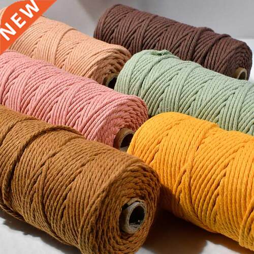 3mm Cotton Cord Mcrme Wll Hnging Home Decor DIY Plnt H