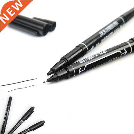 Small Two-Headed Marker Pen Waterproof Garden Fadeless Black