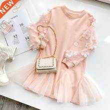 New Girls Fashion Dress Kids Cotton Dresses for Girls Winter