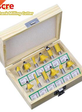12Pcs 8mm Shank Milling Cutter Router Bit Set Wood Cutter Ca