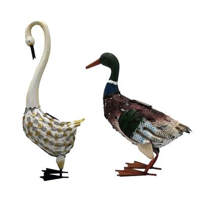 Metal Art Solar Animal Statue Light Landscaping Ornaments