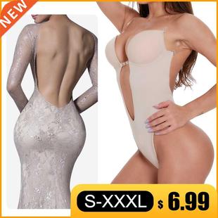 Sexy Body Shapewear Women's Shapers rapless Deep V-Neck In