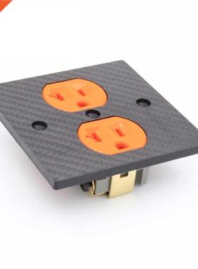 pieces carbon fiber US AC Power Duple Receptacles Wall Outle