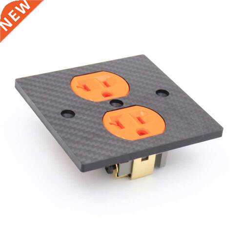 pieces carbon fiber US AC Power Duple Receptacles Wall Outle