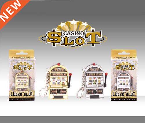 Creative Mini slot machine key buckle pendant voice flash