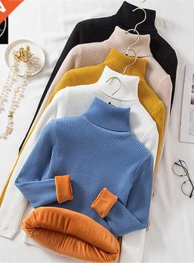 Winter Women Warm Knitted Turtleneck Sweater Pullover 女毛衣