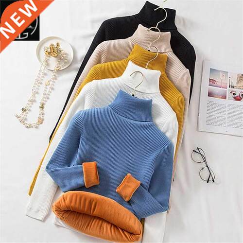 Winter Women Warm Knitted Turtleneck Sweater Pullover 女毛衣