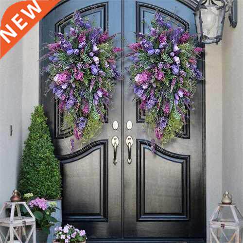 Decorative Door Wreath,Silk Flower Peony Head Flower Wreath