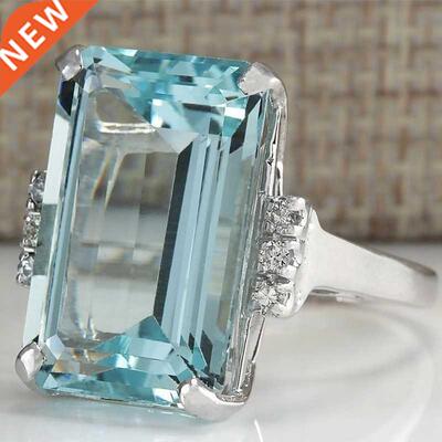 Fashion Princess Engagement Jewelry 16.42CT Natural Aquamari