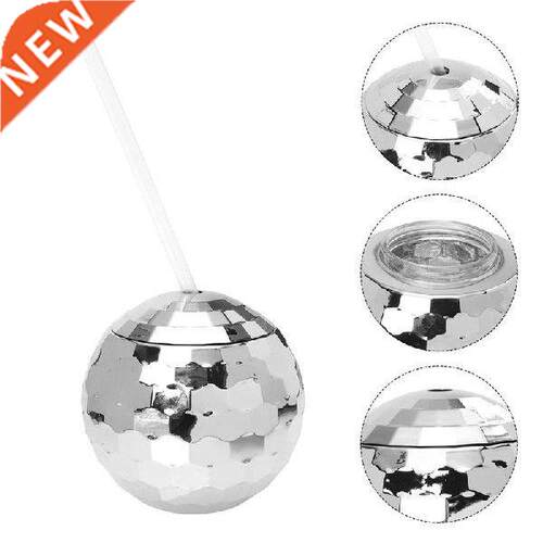 Unique Disco Ball Cups Flash Cocktail Cup With Straw