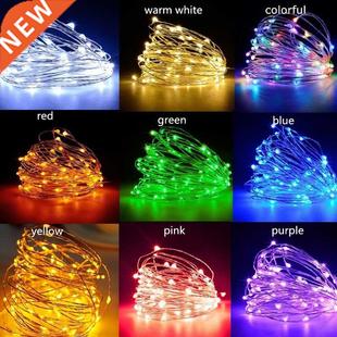 LED String Light Silver Wire Fairy Warm White Garland Home B