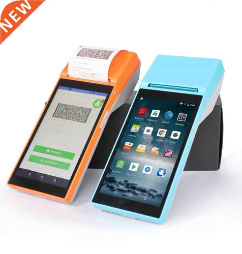 New PDA Android 8.1 POS Terminal Handheld Printer Thermal Ma