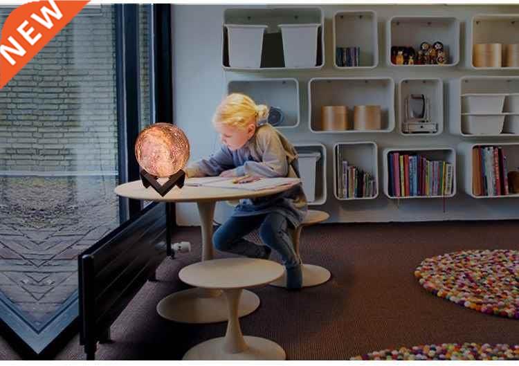 Netlight 3 de Print Monlanda Moon Lamp Usbu Chakindko
