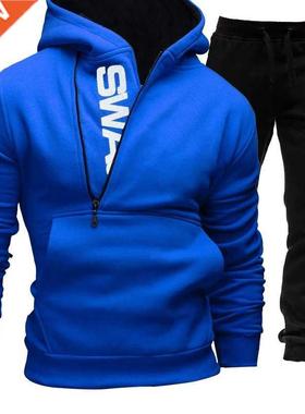 NEW Tracksuit Men's 2 Pieces Set Sweatshirt and Spor