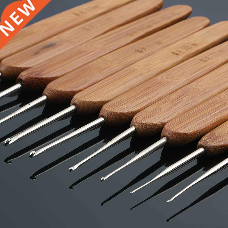 Bamboo Crochet Knitting Needles Hooks Yarn Weave Handle Hook