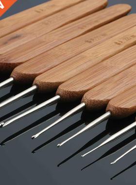 Bamboo Crochet Knitting Needles Hooks Yarn Weave Handle Hook