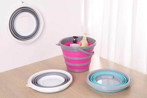 Folding 10L Bucket for Fishing Car Wash Outdoor Thick Silico