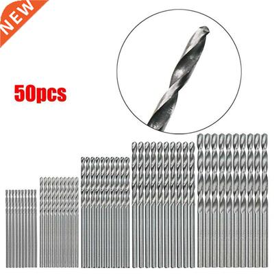 50pcs 1.0-3.0 Round Straight Shank Handle HSS Twist Drill