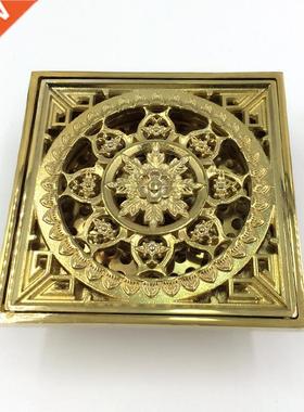 10*10cm Bathroom Antque Gold Plated Floor Dran Straners
