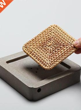 black crockery ceramic teapot trivets chinese teapot holder