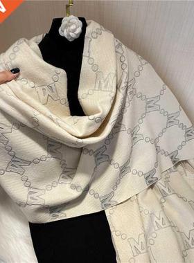 Luxury Brand Winter Women Scarf M Letter Print Large Shawl W