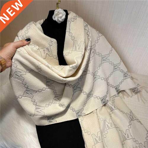Luxury Brand Winter Women Scarf M Letter Print Large Shawl W