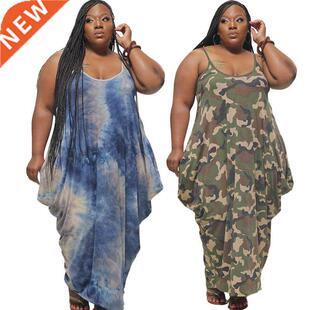 Summer 2021 sexy plum-size dress with condole大码吊带连衣裙