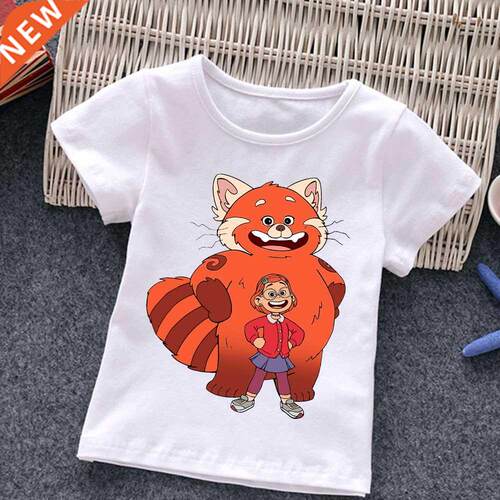 Summer Turning Red Children's T Shirt Kawaii Pixar Mei Anim