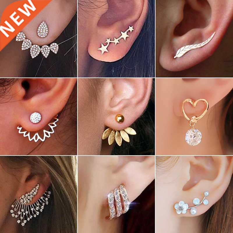 2022 New Crystal Flower Drop Earrings for Women Fashion Jewe