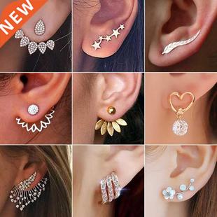 2022 New Crystal Flower Drop Earrings for Women Fashion Jewe