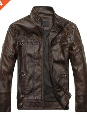 New arrive brand motorcycle leather jacket men men's leather