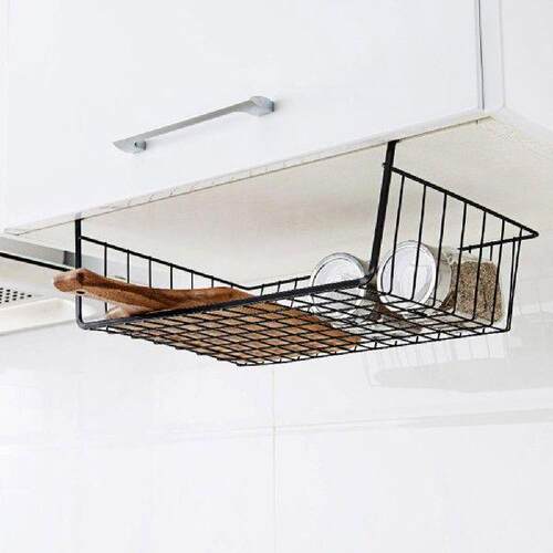 Metal Under Cabinet Basket Cupboard Hanging Organizer Mesh