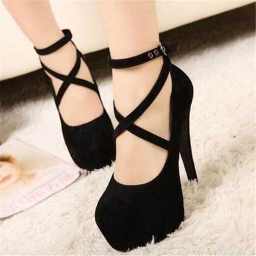 Shoes Woman Pumps Cross-tied Ankle Strap Wedding Party Shoes