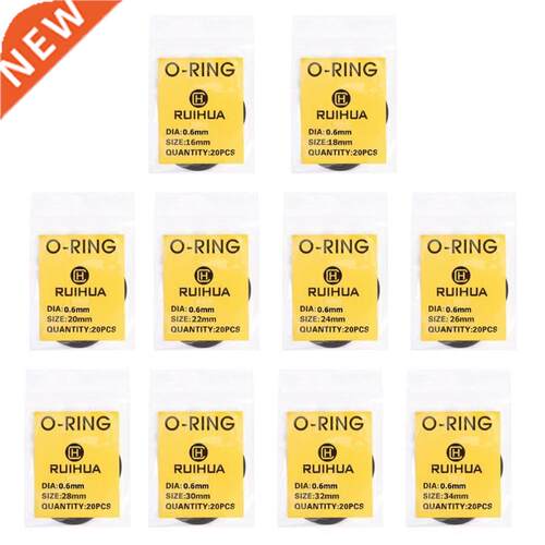 200pcs Waterproof 0.5mm/0.6mm/0.7mm O-Ring Watch Back Seal C