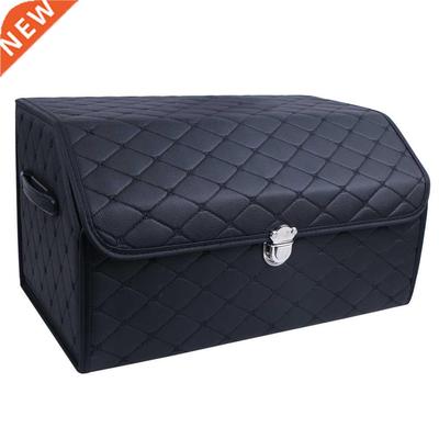 Folding Car Storage Box PU Leather Car Trunk Organizer Top G