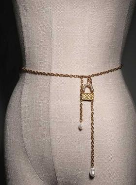 Women's Luxury Vntage Corset Pearl Splcng Wast Chan