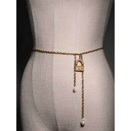 Women's Luxury Vntage Corset Pearl Splcng Wast Chan