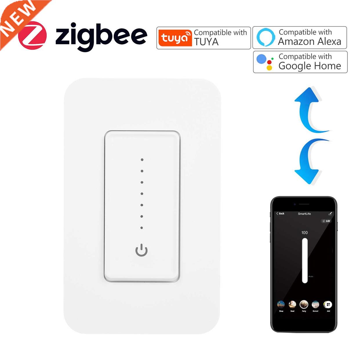 Wifi Smart Dimmer Switch Fan Speed Controller Compatible