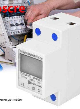 Digital Energy Meter Good Reliability LCD Display Single Pha