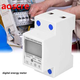 Digital Energy Meter Good Reliability LCD Display Single Pha
